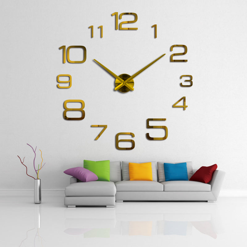 Horloge murale géométrique à quartz colorée