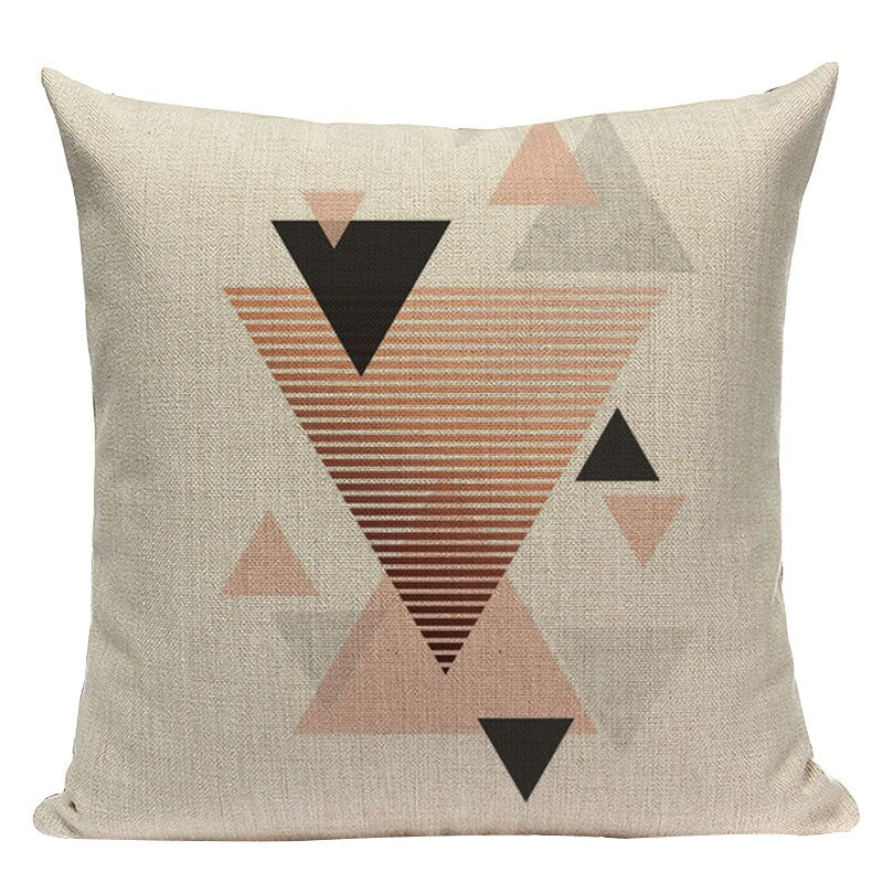 Housse de coussin style nordique géométrique – 24 coloris, 45x45 cm