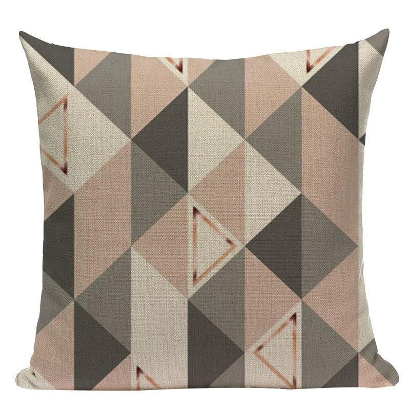 Housse de coussin style nordique géométrique – 24 coloris, 45x45 cm