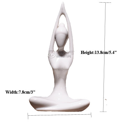 Figurine céramique pose de yoga – style abstrait
