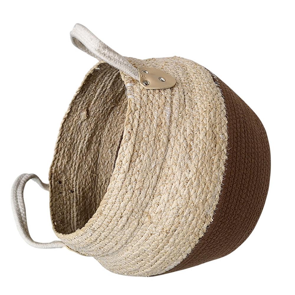 Panier de rangement naturel avec poignée