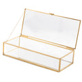 Glass Golden Frame Jewelry Storage Box