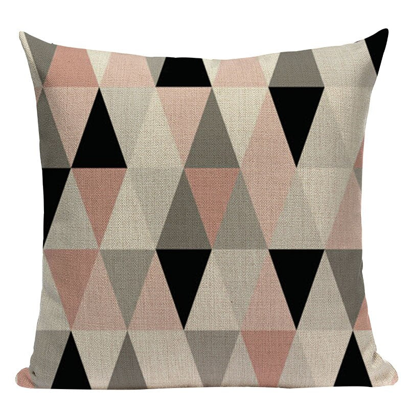 Housse de coussin style nordique géométrique – 24 coloris, 45x45 cm