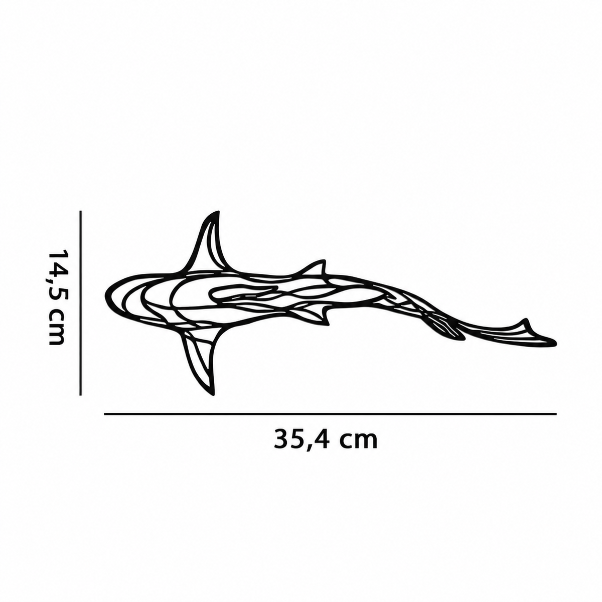 Sculpture métallique de requin style industriel My Cosy House — image corrigée en français