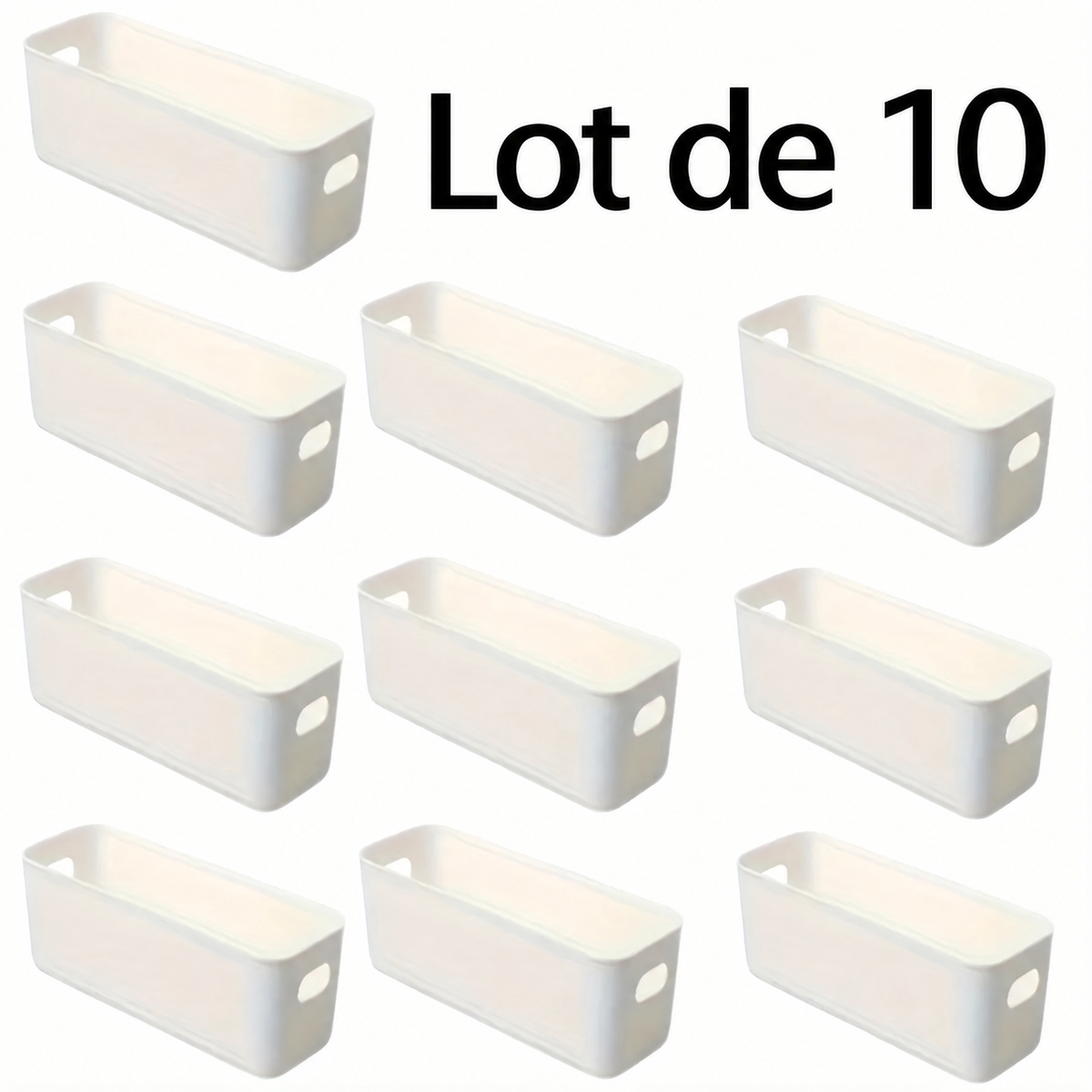 Lot de 10 boîtes de rangement multifonctions — image 1, version française