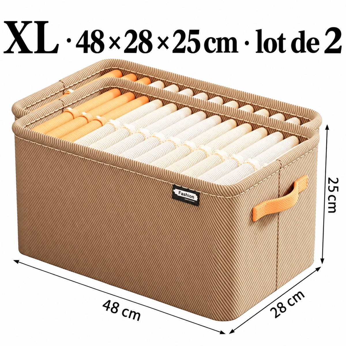 Housse de rangement épaissie pour vêtements et pulls, sac de rangement pour placard et dressing — image 11, version française