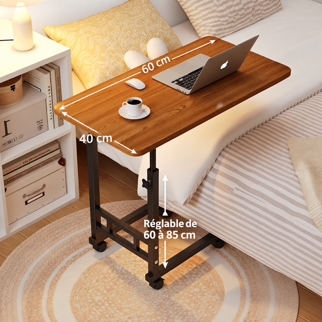 Bureau d'ordinateur multifonction – Tablette de lit, support laptop, bureau gaming et lecture — image 6, version française