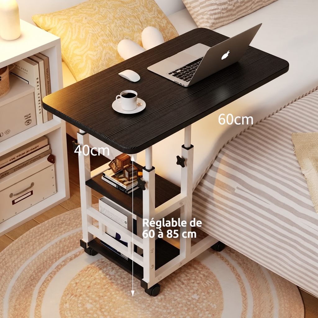Bureau d'ordinateur multifonction – Tablette de lit, support laptop, bureau gaming et lecture — image 7, version française